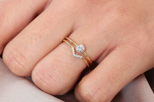 Diamant ringe set - diamant, 2