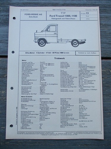 Ford transit 1000 1100 - ford, fk