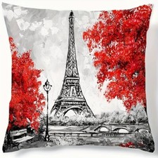 Kissenbezug Kissenhülle Paris Eiffelturm mit Reißverschluss 45x45cm Neu