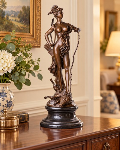 Bronze skulptur göttin diana - bronze,