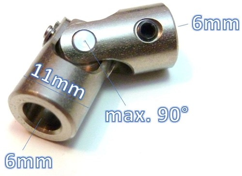 6mm auf winkelgetriebe - 6mm,