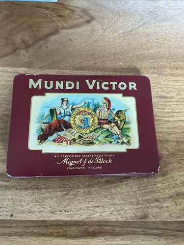 Alte blechdose mundi victor - blechdose,