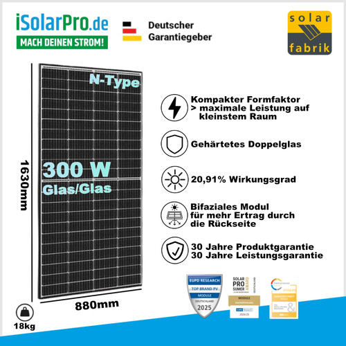 300w solar fabrik mono - 300w,