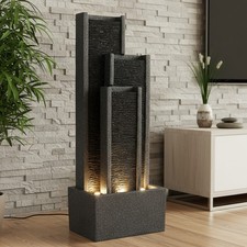 Gartenbrunnen BK903 Wasserwand 99 cm Springbrunnen mit LED Wasserfall Gartendeko