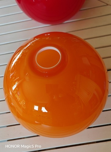 Glasleuchte orangefarben - 1,