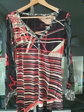 Damen Shirt M zur Legging/Capri leicht ausgestellt Tasche-style