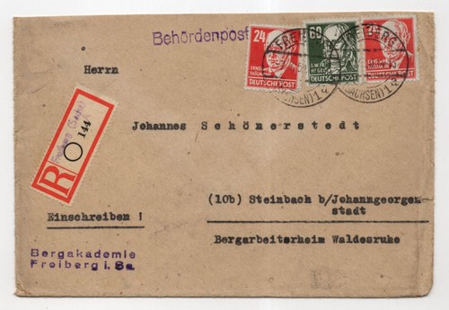 Brief freiberg sachsen - r,