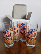 4x Fanta Gläser 0,3L Trinkglas Sammelglas Coca Cola Vintage 90er Jahre