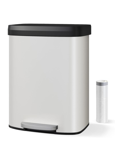 Edelstahl mülleimer 60l - edelstahl,