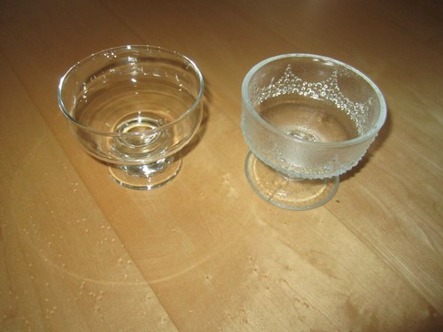 Stück glas servierschalen - 2,