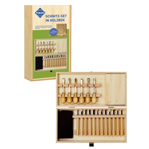 Pebaro schnitz set holzbox - in,