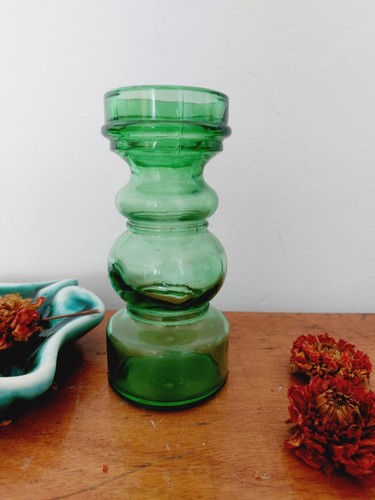 Grüner 70er glas - 70er, glas-kerzenhalter