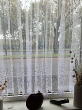Gardinen Weiß 700 Breitx160 Hoch cm Tüll Gardinen Floraler Stickerei Faltenband