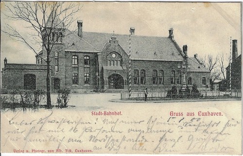 Cuxhaven stadt bahnhof - stadt-bahnhof,, ak
