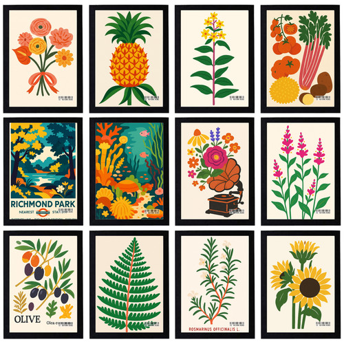 Vintage floral botanical - floral, &
