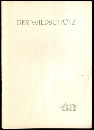 Theaterprogramm komische oper - theaterprogramm,,