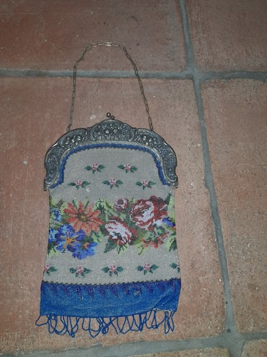 Jugendstil perlen tasche - perlen,