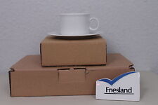 Friesland Jeverland "Weiß-5900"6 x  Kaffee-Obertasse 0,19 Liter mit Untere NEU