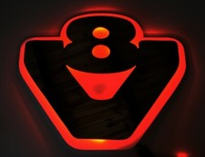 #24V LED Rot Platte Silber