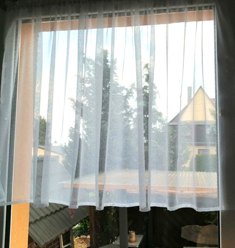 Scheibengardinen weiß 100cm - scheibengardinen,
