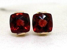 Granat Ohrstecker 585 Gelbgold