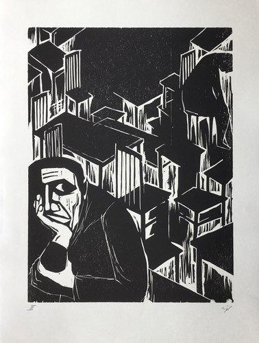 Werner rosenbusch holzschnitt - werner,