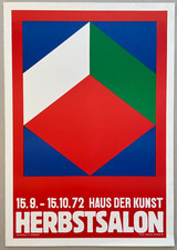 Plakat Poster - Herbstsalon München 1972 - Haus der Kunst - 70er 70s Grafik