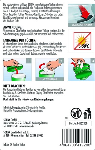 Sonax innenreinigungstücher - sonax,