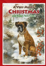 Boxer Hund Weihnachtskarte A6