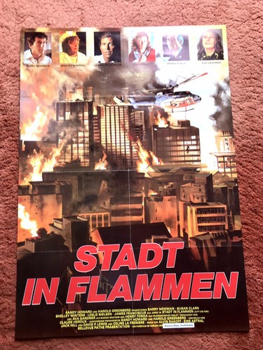 Stadt flammen kinoplakat - stadt, in