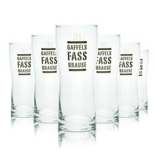 6x Gaffel Bierglas 0,2l