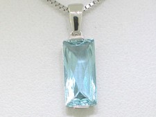 Aquamarin anhänger 585 - aquamarin,