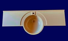 Möbelwaschtisch Mineralguß Marmor 140 C Becken pergamon Waschtisch beige jasmin