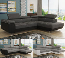 Ecksofa Caris mit Schlaffunktion & Kopfstüt Couchgarnitur Couch einstellbare 