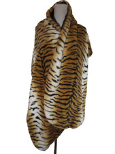 60 x 200 Riesen Schal Stola Umhang MISS SIXTY LUXURY Webpelz Kunstfell Tiger S18