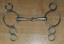 HS Sprenger 4-Ring -Trense Pessoa-Gebiss Springkandare einfach gebrochen Argenta