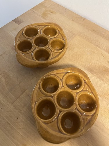 Keramik schneckenpfannen braun - keramik,