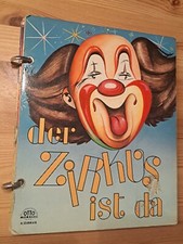 Hartkarton Ring-Bilderbuch DER ZIRKUS IST DA Moravec um 1960 Zustand 2