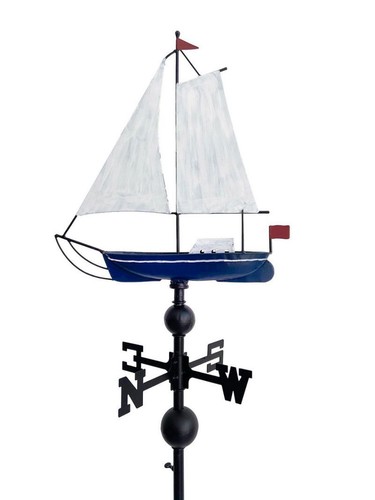 Windfahne mit segelyacht - windfahne,