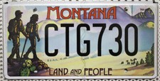 Montana Nummernschild USA Kennzeichen US License Plate Motiv Schild Wandern CTG