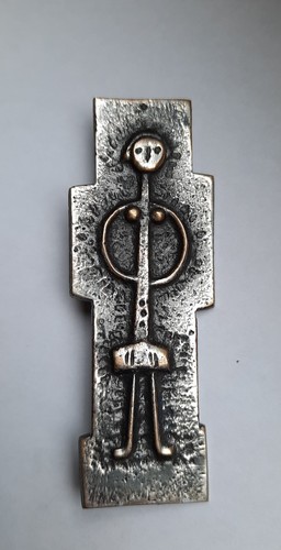 Janos percz brosche - brosche, bronze