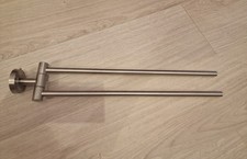 Doppelter Handtuchhalter Edelstahloptik – 50 cm, schwenkbar