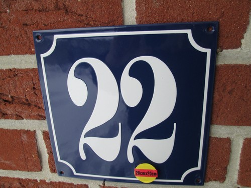 Hausnummer mega emaille 22 - hausnummer,
