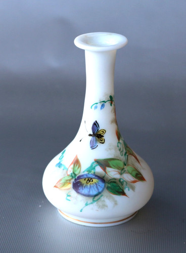 Böhm antike opalglas vase - opalglas,