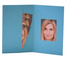 Passmappen, Passmäppchen, Passbildmappen 32x42mm Hellblau | Blue Mist, 100 Stück