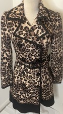 Leopardenmuster Trenchcoat -