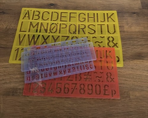 Schreib zeichenschablonen - 4, schreib-/zeichenschablonen