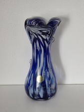 Vase Glasvase blau Kobaltblau