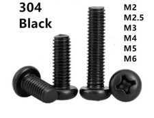 Schwarz 304 Edelstahl M2 M2.5