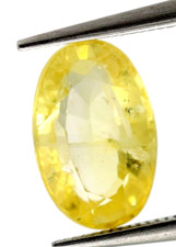 0.82 CT Natürlich Gelbe Saphir Lose Nicht Erhitzt Sri-Lanka Edelstein Ovale Form